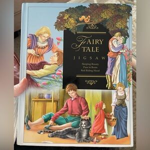 Fairy Tale Jigsaw puzzle Book Sleeping Beauty, Puss in Boots, Red Riding Hood